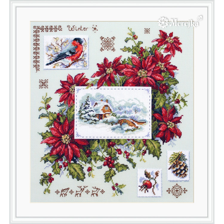 (image for) Winter Sampler Counted Cross Stitch Kit